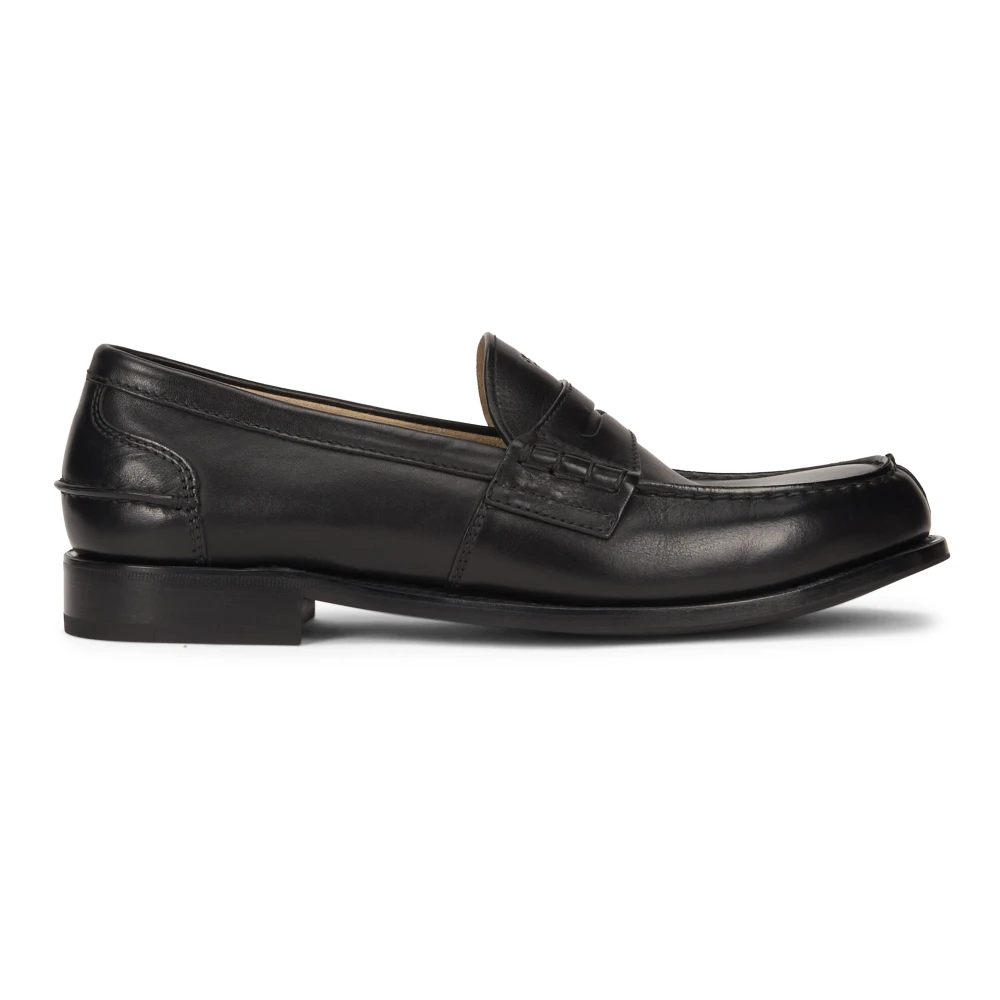 Prada Men's Black Loafers, 10 Uk, Leather Moccasin