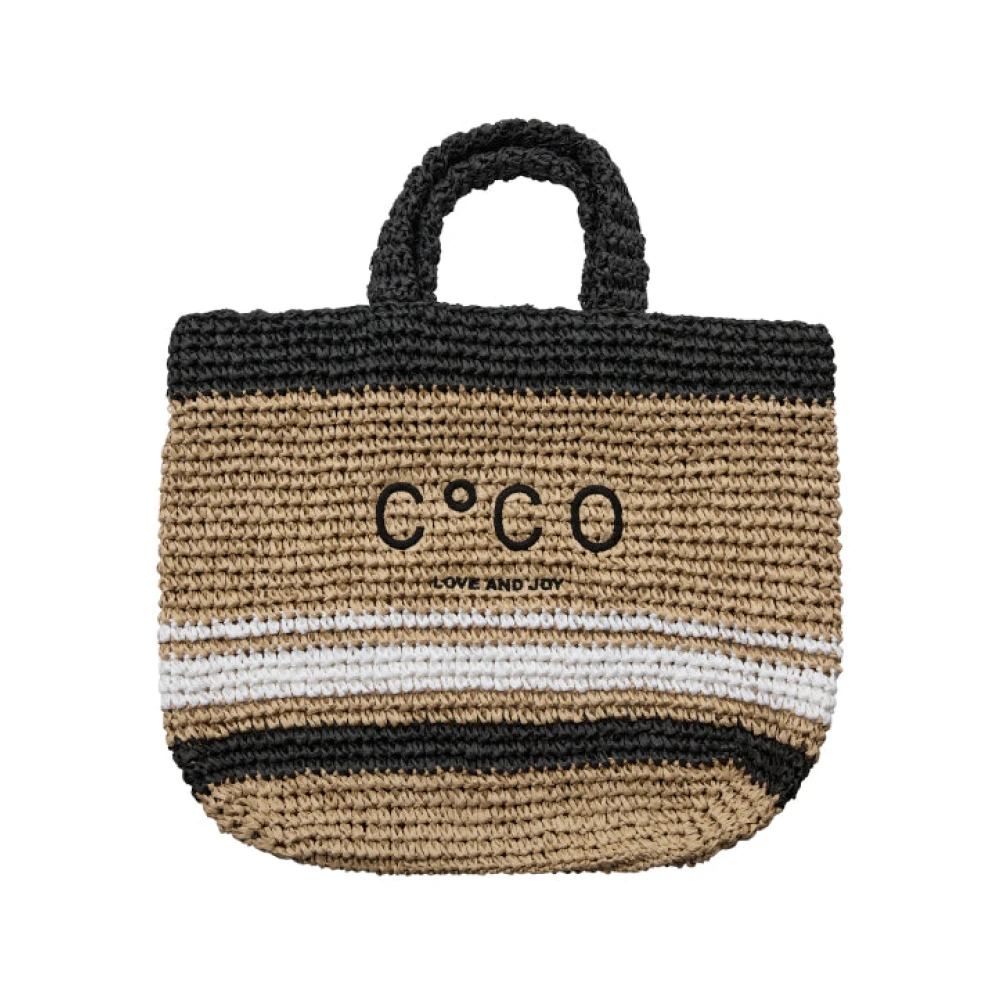 Co'Couture Handgeweven Stro Shopper Tas Beige Dames