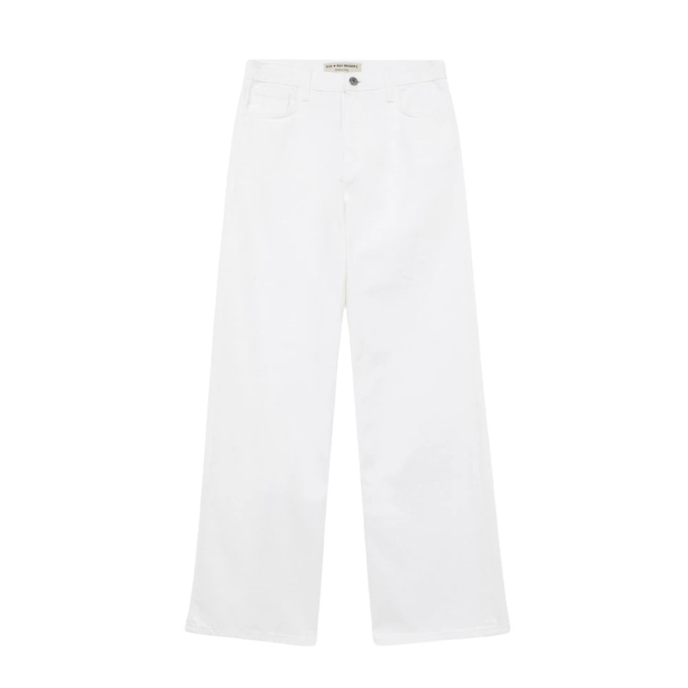 Roy Roger's Women's White Super Wide Jeans - Wide Trousers - W24 - Trousers