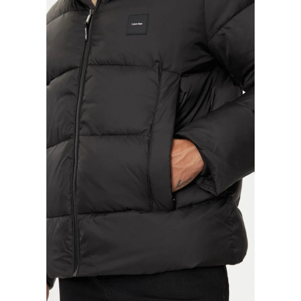 Calvin Klein Heren Gewatteerde Hooded Puffer Jas Black Heren