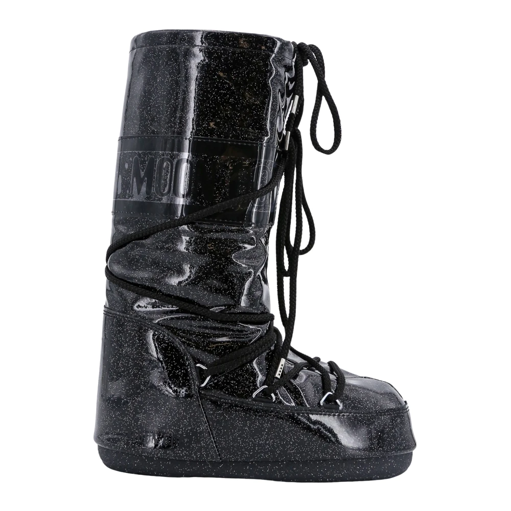 Moon boot Gepolsterde Veterschoenen Black Dames