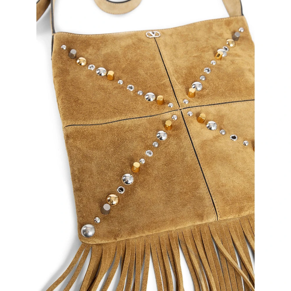 Valentino Garavani Stijlvolle Crossbody Tas in Rood Beige Dames