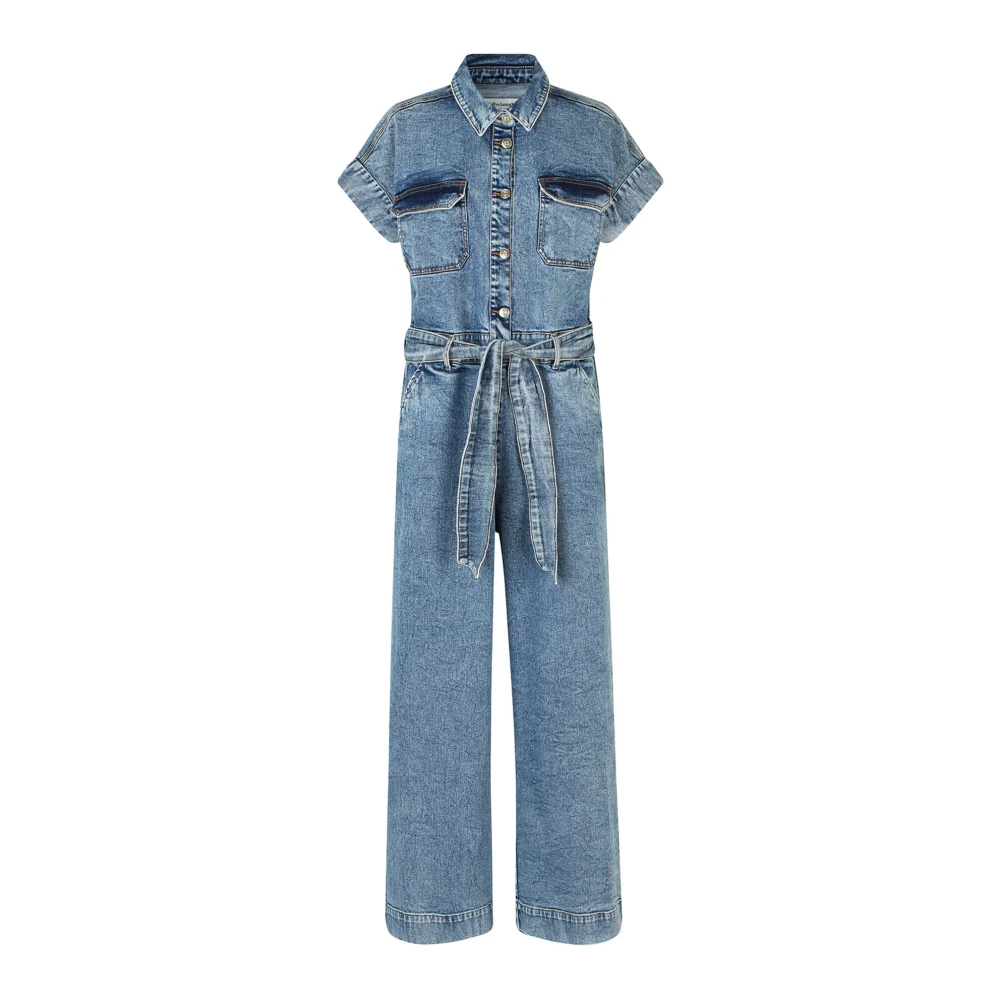 Lollys Laundry Denim Jumpsuit met Moderne Details Blue Dames