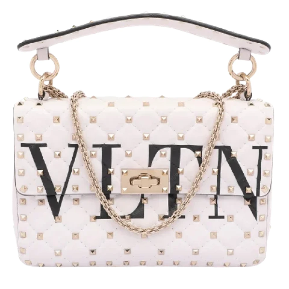 Valentino Vintage Pre-owned Leather handbags White Dames