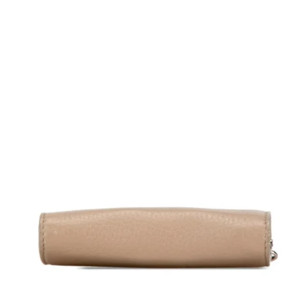 Bvlgari Vintage Pre-owned Leather wallets Beige Dames