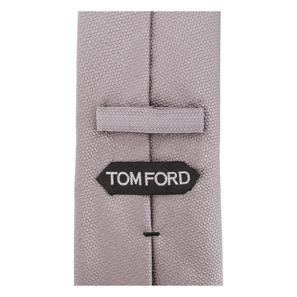 Tom Ford Zijden stropdas met micro-patroon Gray Heren
