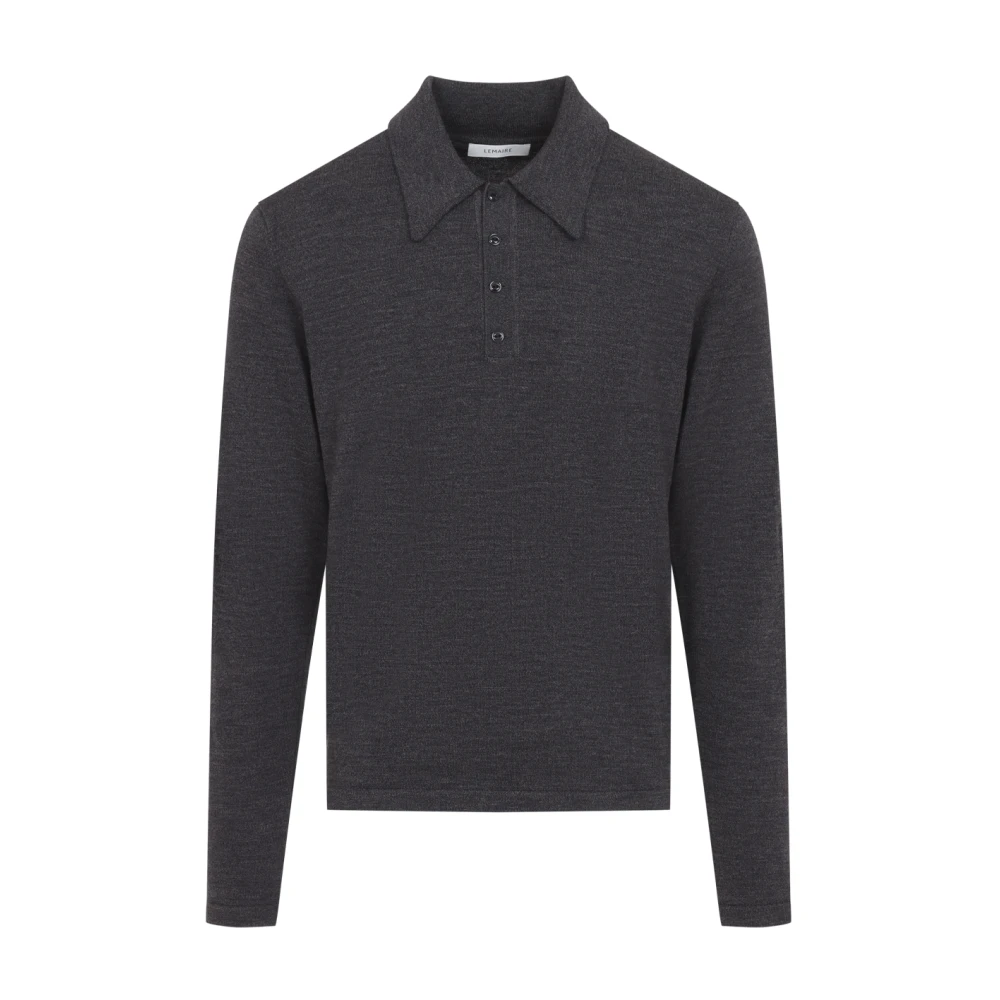 Lemaire Uomo Grigio - Maglione Polo A Maniche Lunghe - Knitwear - S