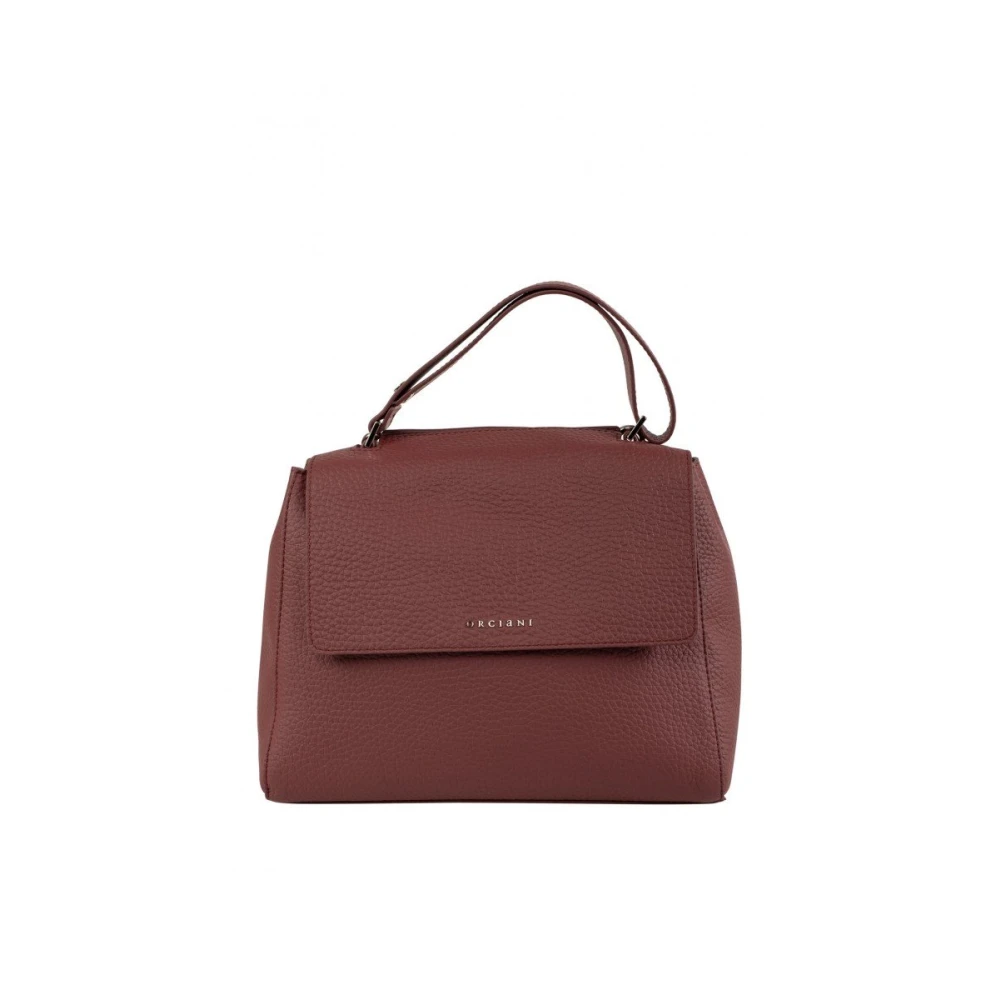 Orciani Dames Leren Handtas Sveva Medium Brown Dames