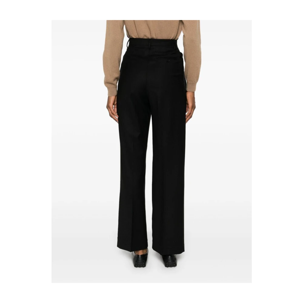 Barena Venezia Grijze Flanellen Wollen Broek met Plooien Black Dames