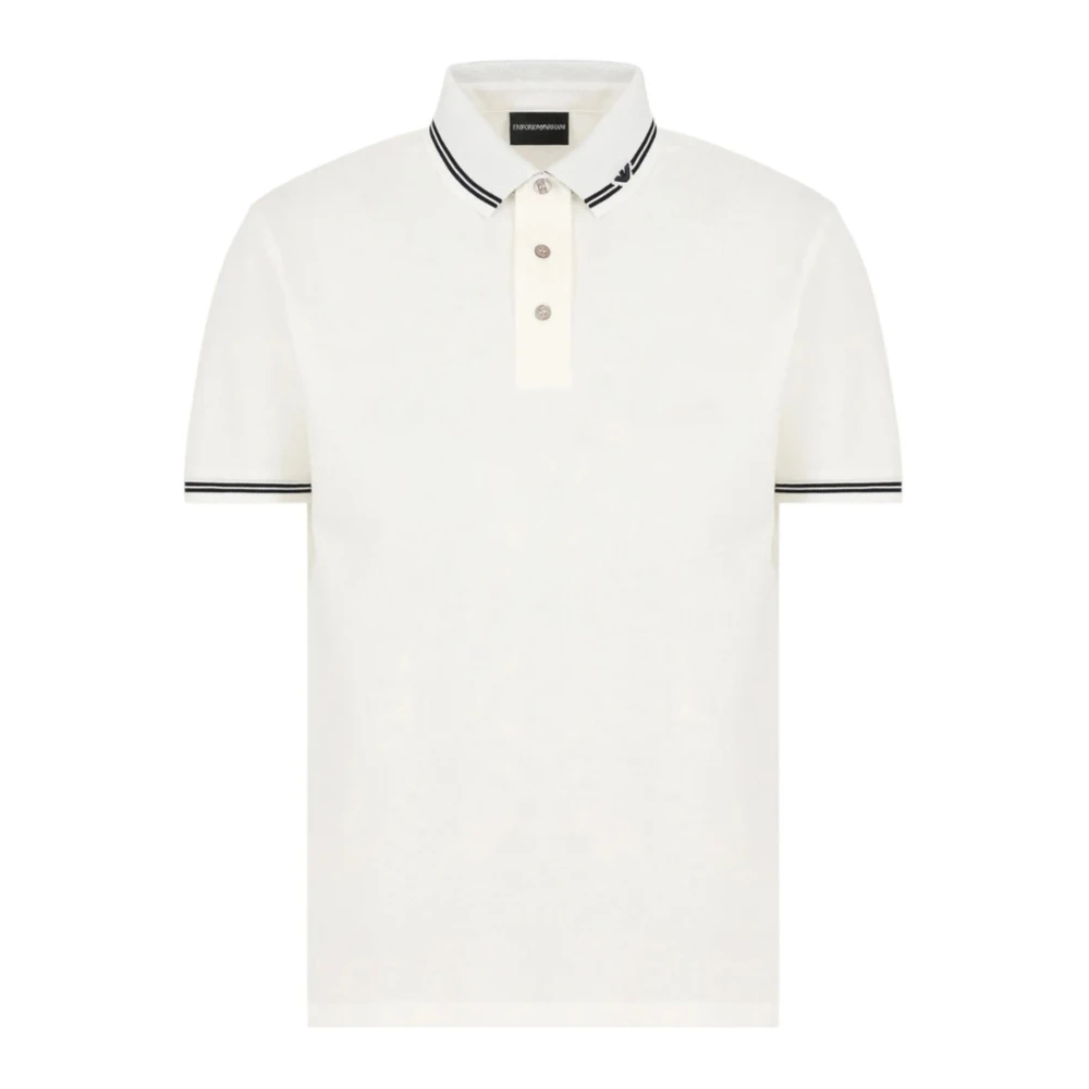 Emporio Armani Men's White Polo Shirts, Xs, Polo Shirt Af12955f