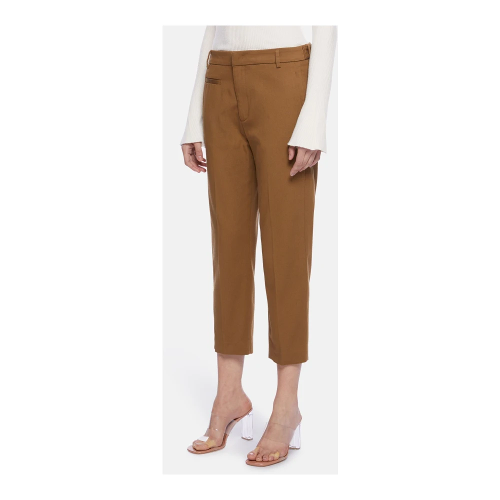 Dondup Wortelkatoenen gabardine broek Brown Dames