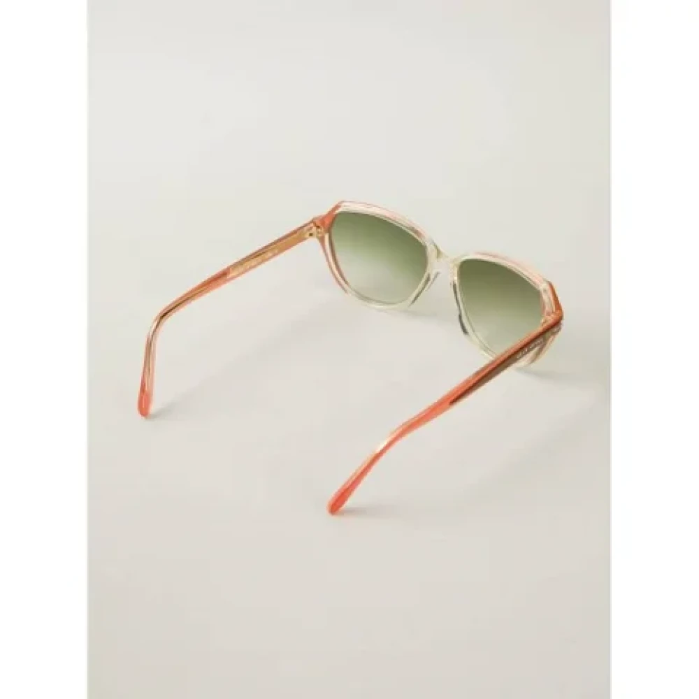 Yves Saint Laurent Vintage Pre-owned Acetate sunglasses Orange Dames