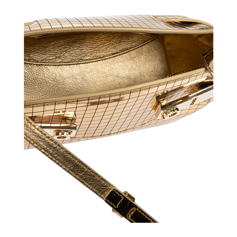 Salvatore Ferragamo Schoudertas Hug Small Yellow Dames