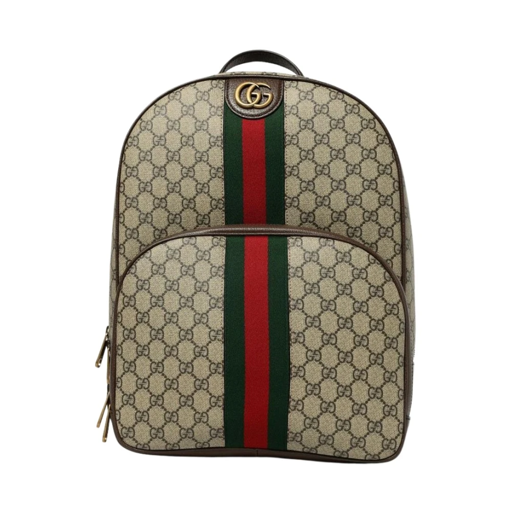 Gucci Men's Beige Ophidia Gg Supreme Backpack