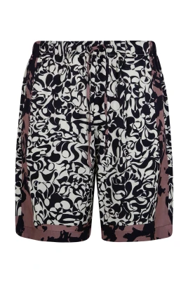 Shorts med squiggle-kanttryck