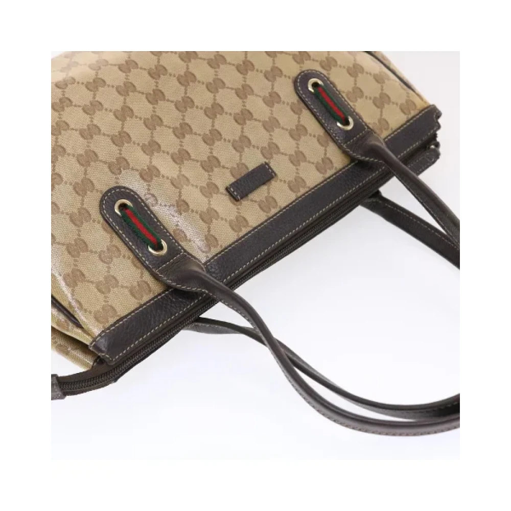 Gucci Vintage Pre-owned Fabric gucci-bags Beige Dames