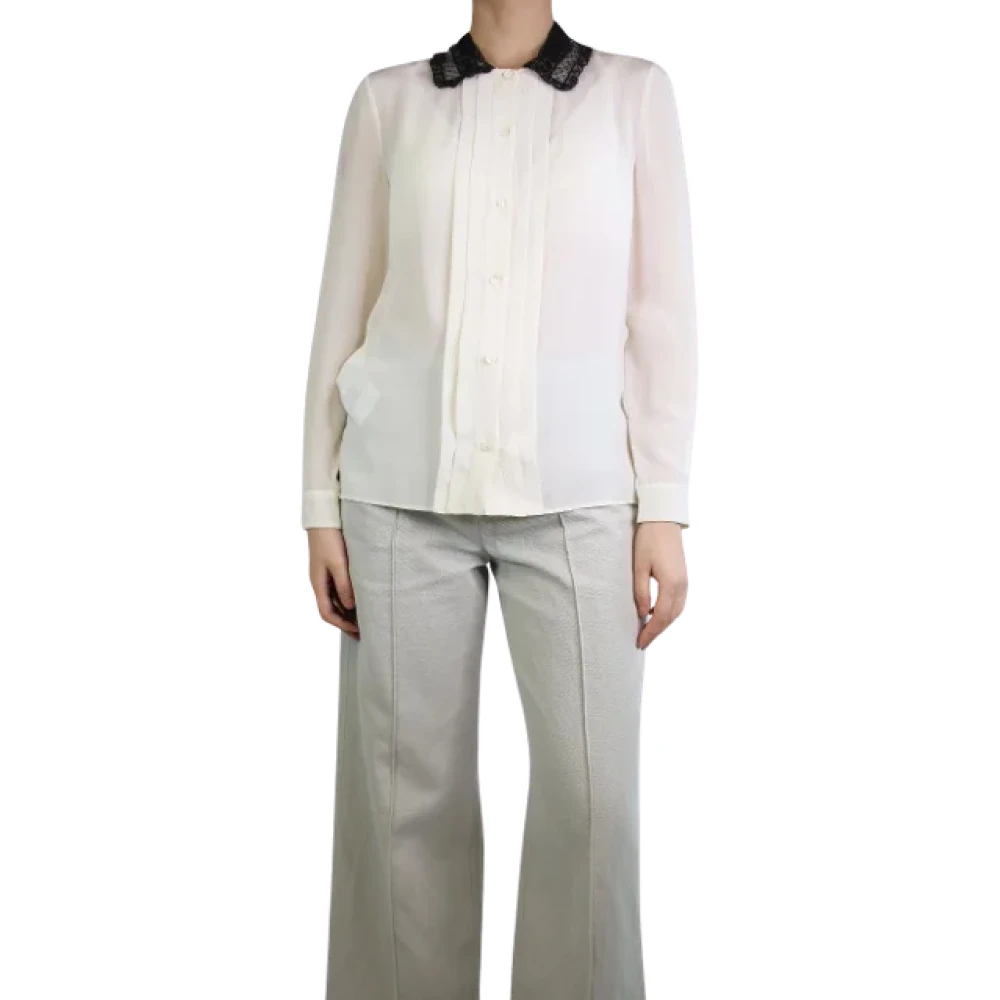 Miu Pre-owned Silk tops White Dames