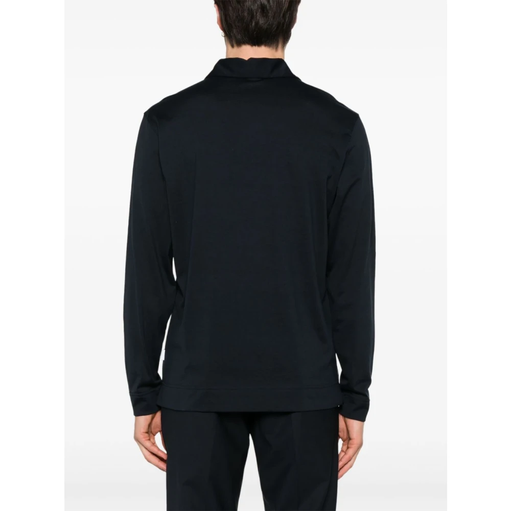Lardini Blauw Poloshirt met Knoopsluiting Blue Heren