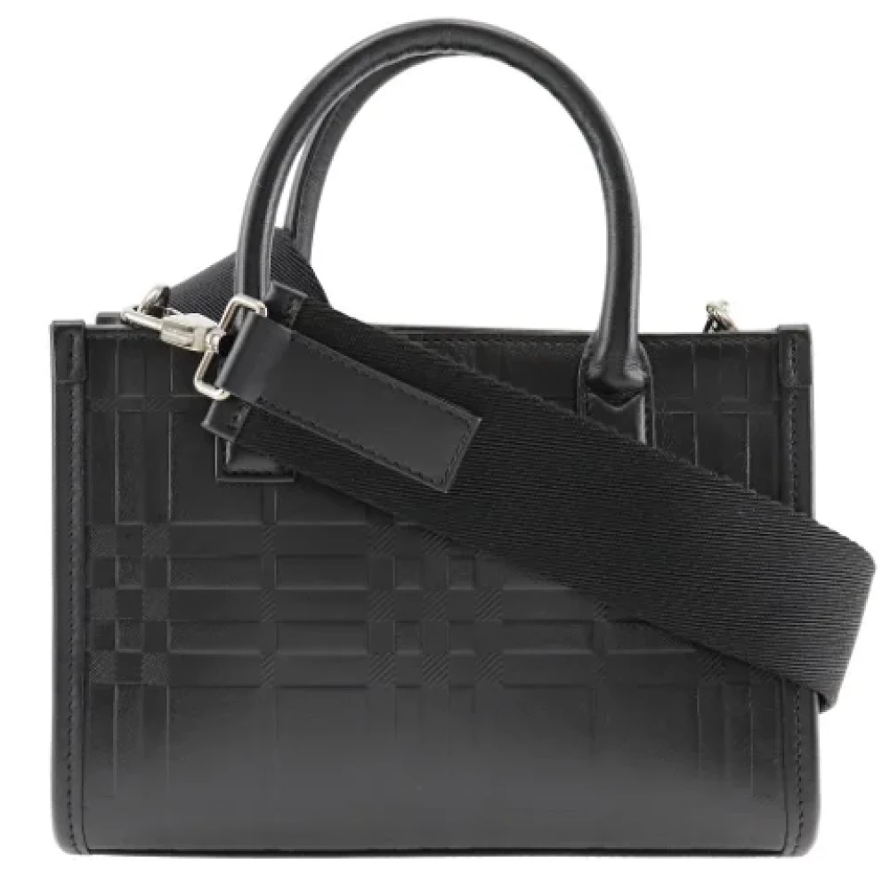 Burberry Vintage Pre-owned Leather handbags Black Dames