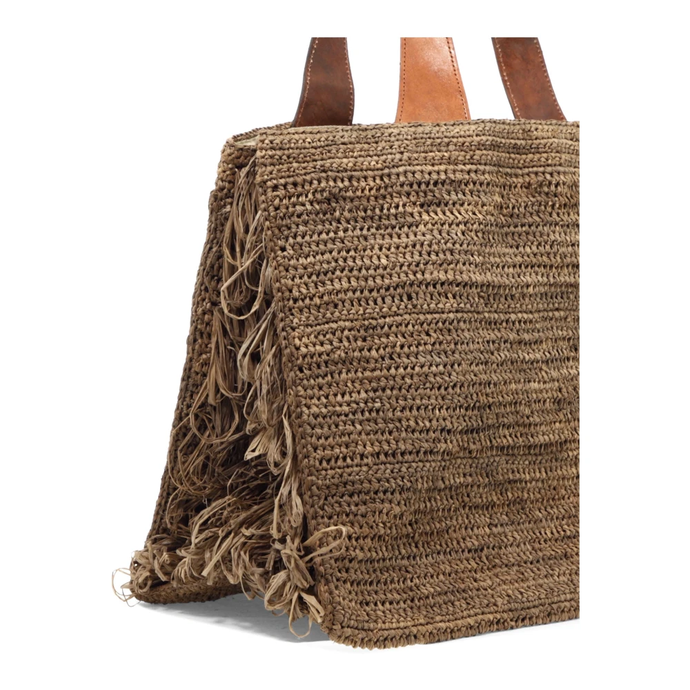 Ibeliv Onja Raffia Handtas Brown Dames