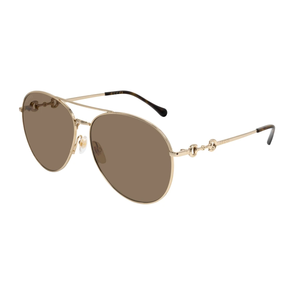 Gucci Women's Yellow Aviator Sunglasses - Sunglasses - 60 Mm - Accessories