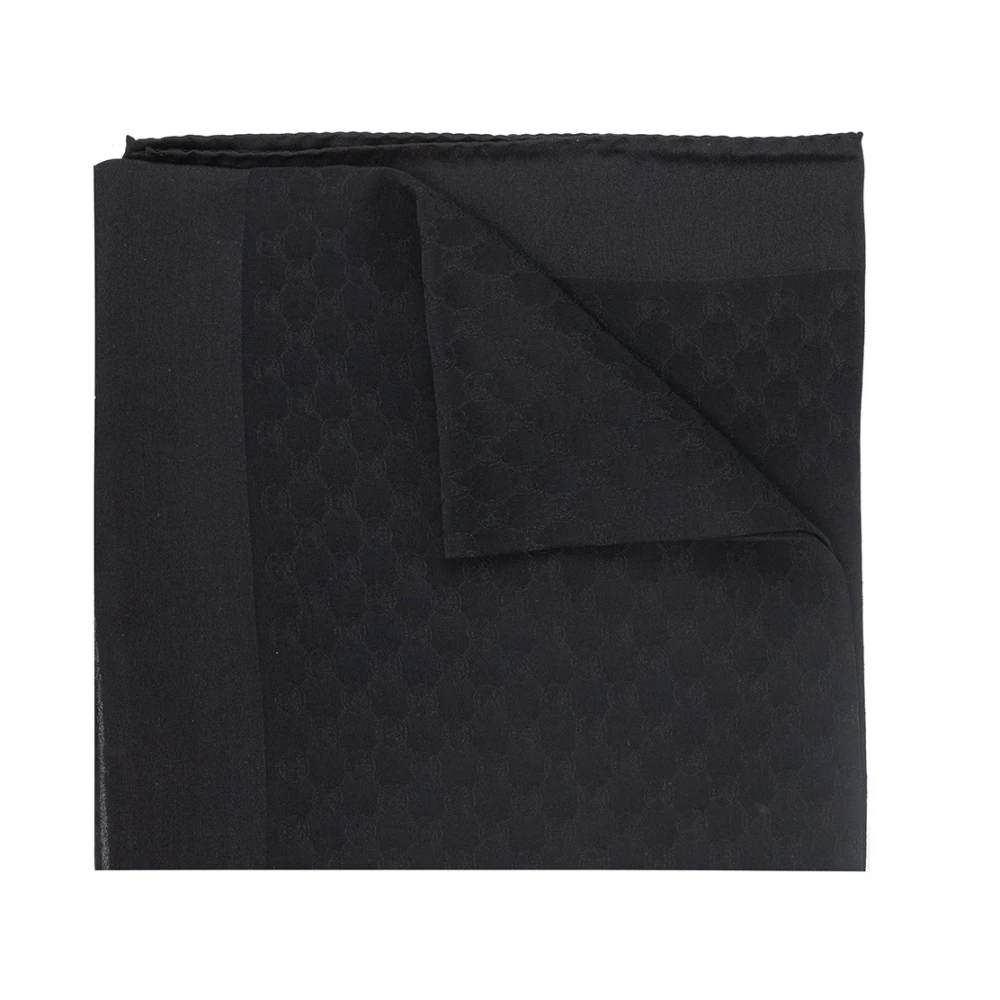 Moschino Luxe Zijden Sjaal met Logo Black Dames