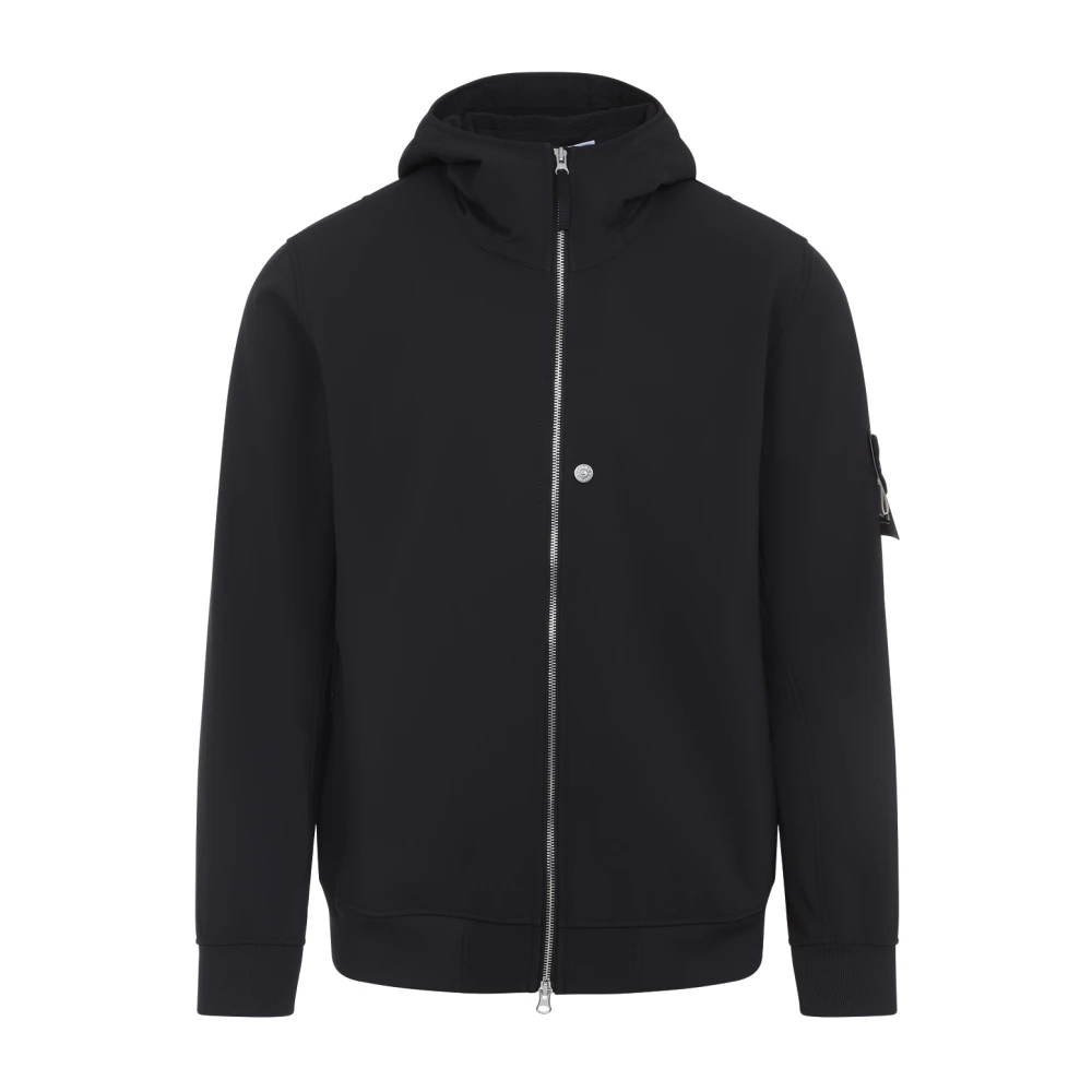 Stone Island Men's Black Light Jackets,, Jacket For Aw25 Extra Large
