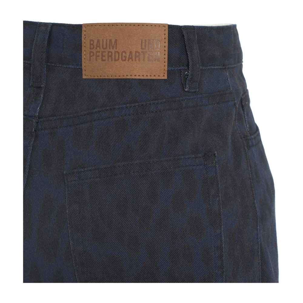 BAUM UND PFERDGARTEN Maxi Rok met Dierenprint en Split Blue Dames