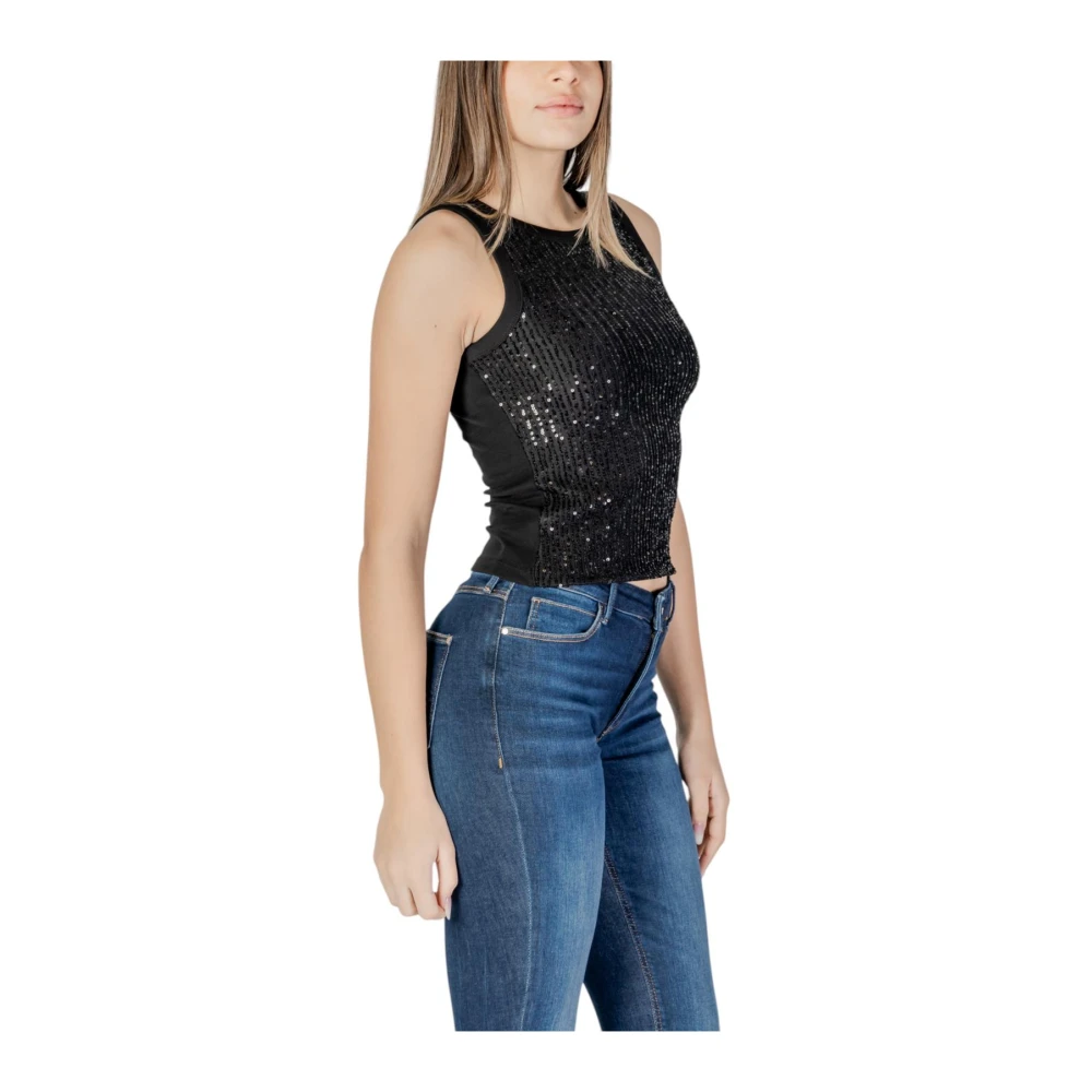 Guess Zwarte Katoenen Tanktop Black Dames