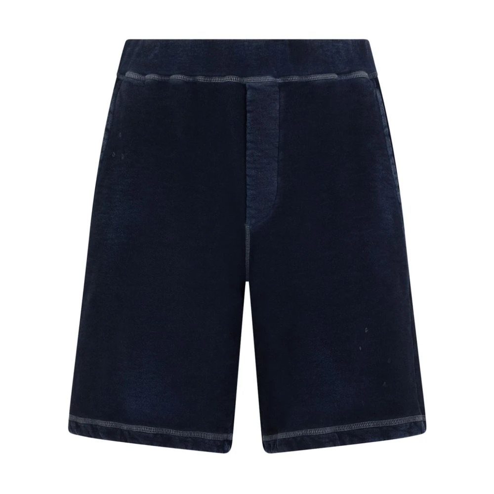 Dsquared2 Sweat shorts met versleten effect Blue Heren