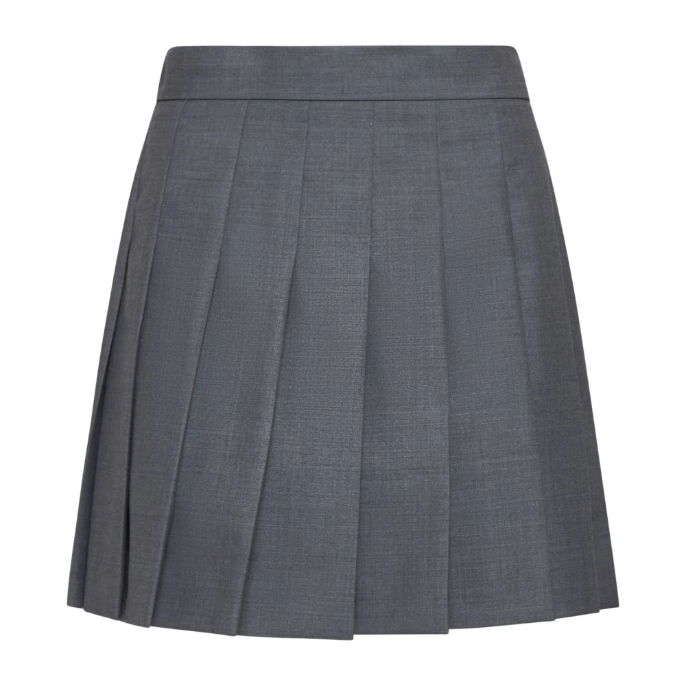 Max Mara Studio Angel Geplooide Minirok Grijs Gray Dames