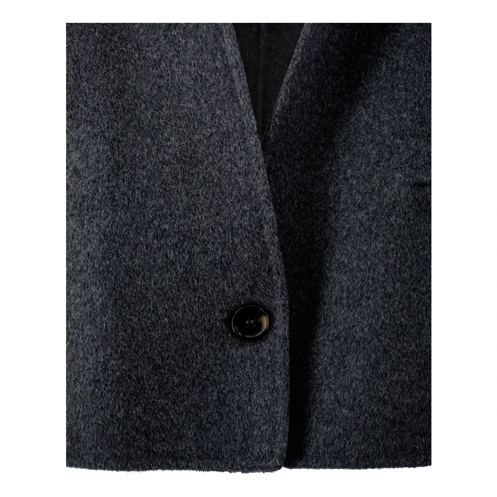 Philosophy di Lorenzo Serafini Grijze Wollen V-hals Jas Gray Dames