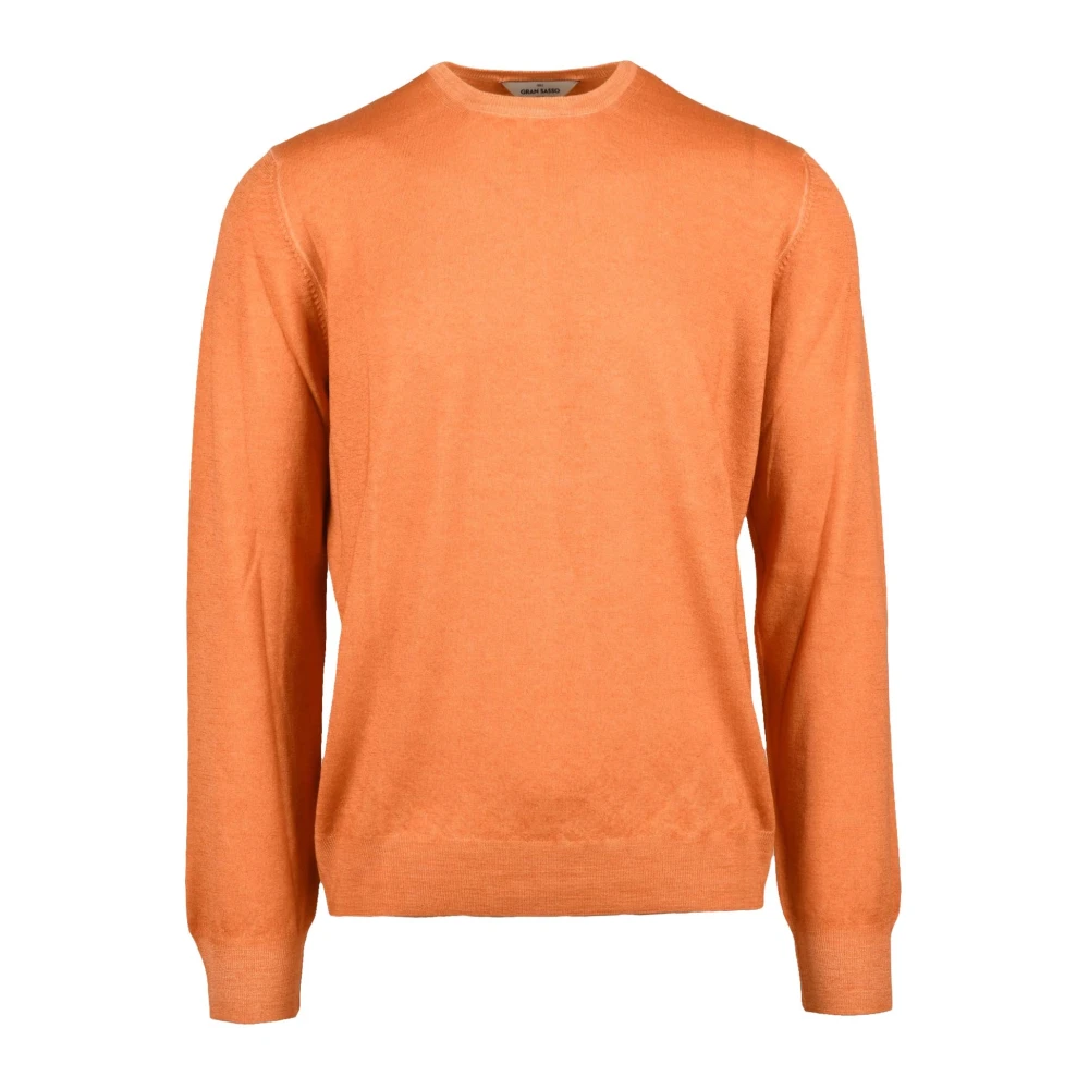 Gran Sasso Wollen Trui Korte Stijl Orange Heren