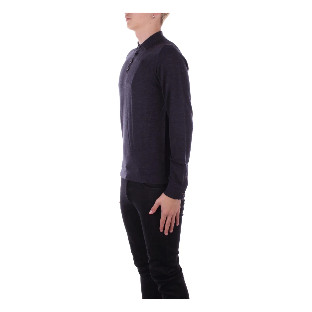 Alpha Studio Antraciet T-shirts en Polos met Logo Gray Heren