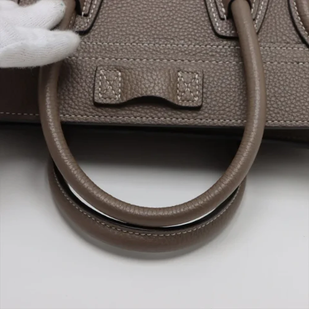 Celine Vintage Pre-owned Leather handbags Gray Dames