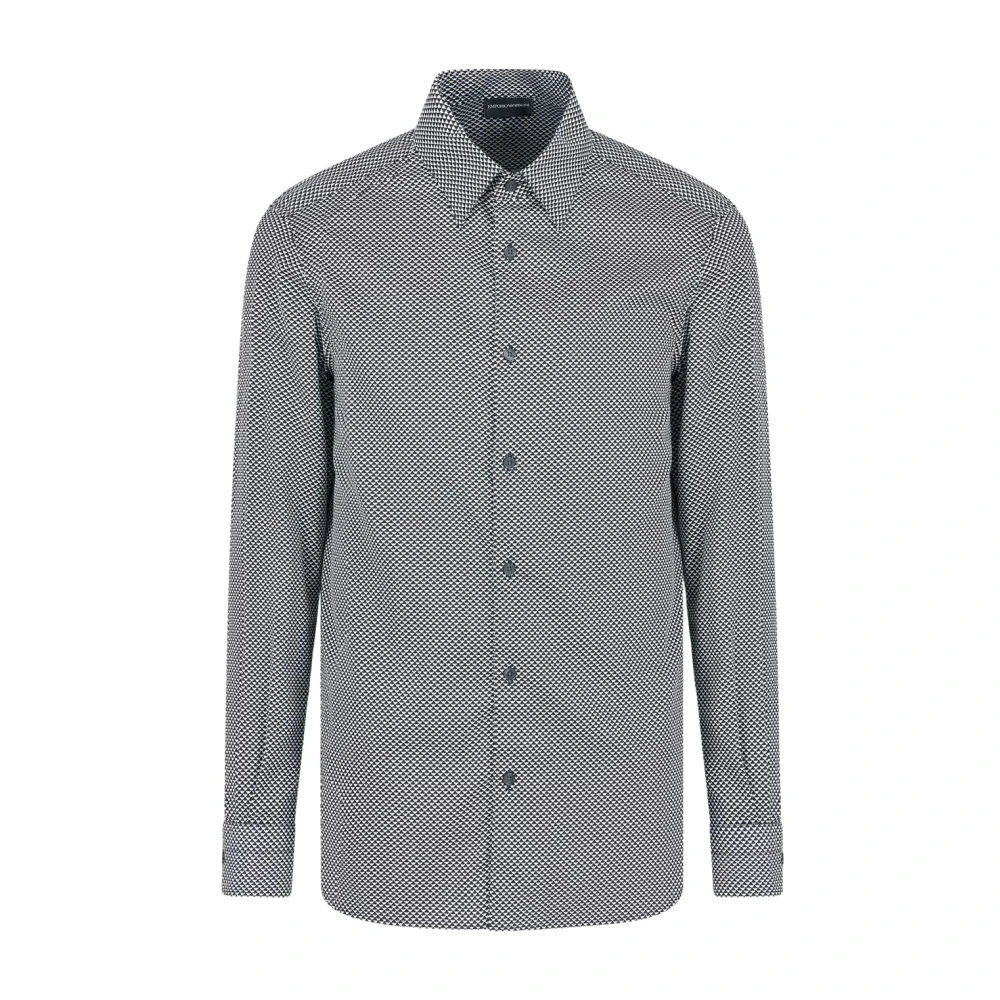 Emporio Armani Zwarte Tiny Eagle Shirt Black Heren