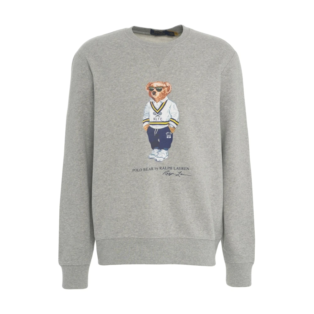 Polo Ralph Lauren Grijze Sweatshirt met Opvallende Voorkantprint Gray Heren