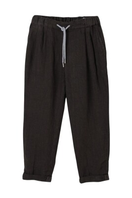 enfants-pantalons-en-coton-extensible-marron