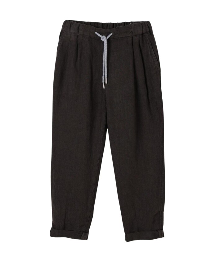 enfants-pantalons-en-coton-extensible-marron
