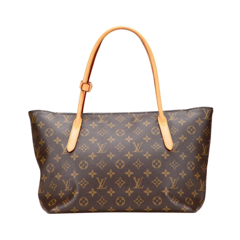 Louis Vuitton Vintage Women's Brown Pre-Owned Printed Coated Canvas Tote Bag With Leather Details And Handle