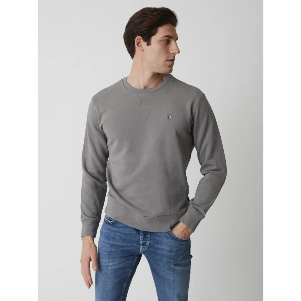 Dondup Stijlvolle Fleece Trui Gray Heren