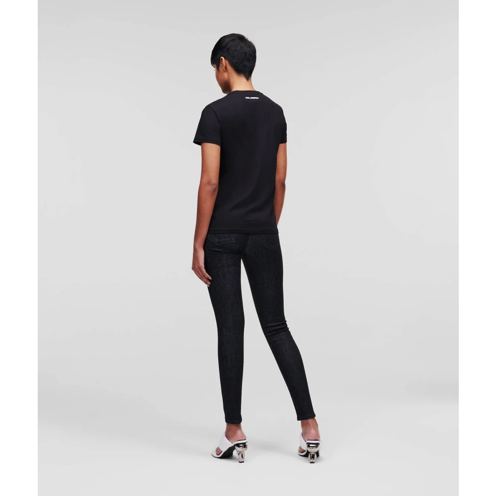 Karl Lagerfeld T-shirt Karl met strass Black Dames