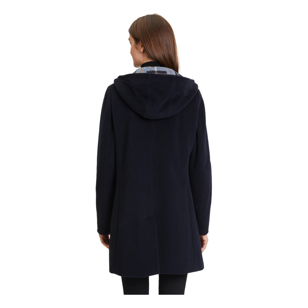 Gil Bret Wollen jas met capuchon Blue Dames