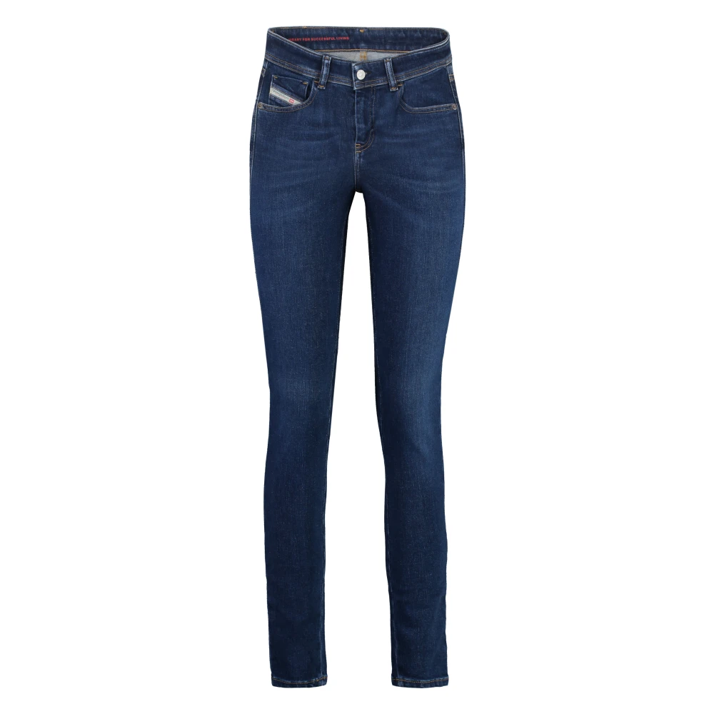 Diesel Super Skinny Jeans met Contraststiksels Blue Dames