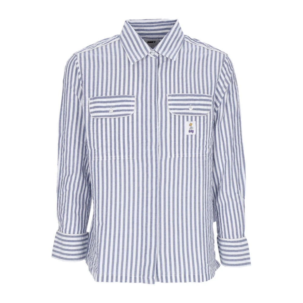 Obey Gestreept shirt met lange mouwen set Blue Dames