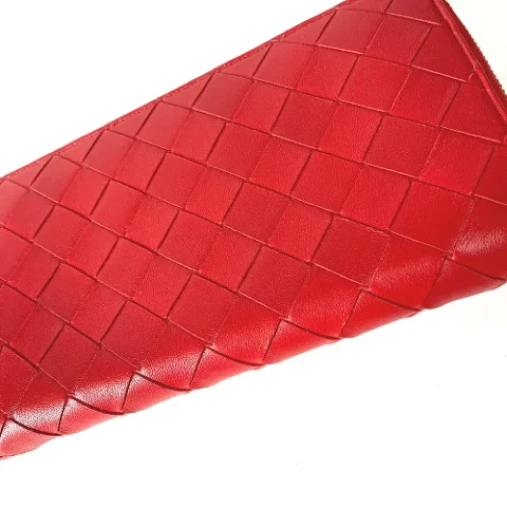 Bottega Veneta Vintage Pre-owned Leather wallets Red Dames