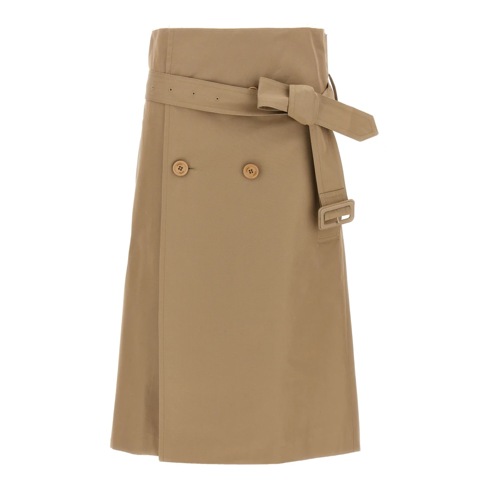 Vetements Beige Deconstructed Trenchcoat Skirt - Female - Midi Skirts - M - Skirts