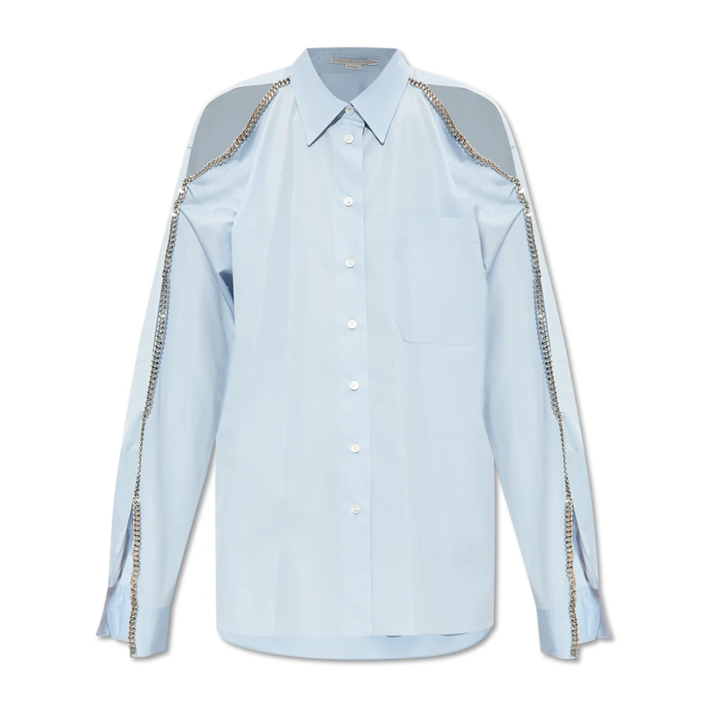 Stella Mccartney Shirt met opvallende ketting Blue Dames