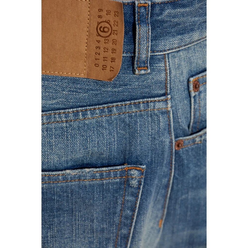 MM6 Maison Margiela Wijde broek Blue Dames