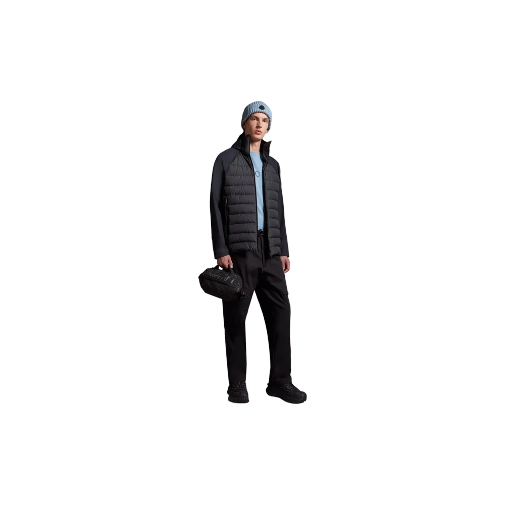 Moncler Micro Ripstop Donsjas met Capuchon Black Heren